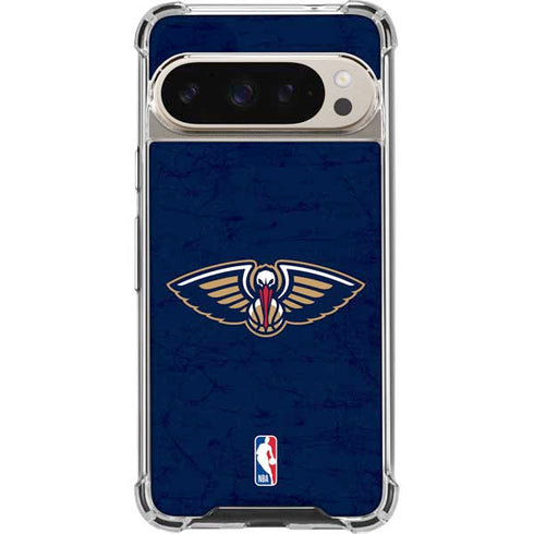 NBA New Orleans Pelicans Distressed Google Pixel 9/9 Pro Clear Case